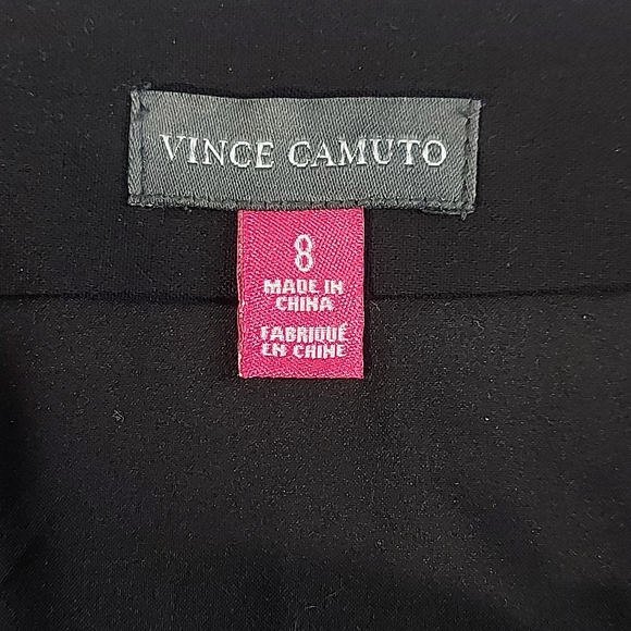 Vince Camuto Black Midi Skirt Gold Zipper, 8 - Picture 5 of 10